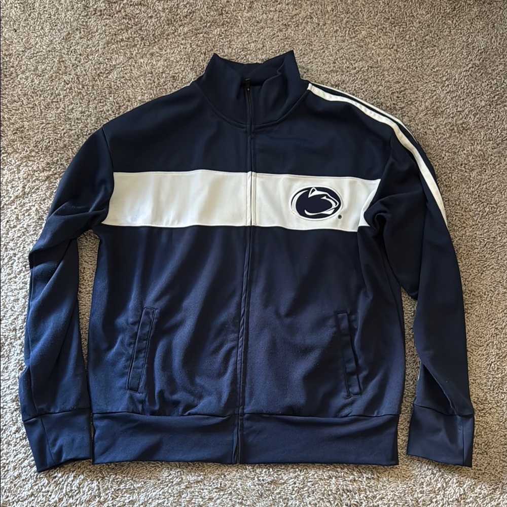 Penn State Colosseum Navy Zip-Front Athletic Jacket